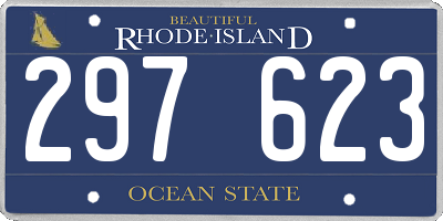 RI license plate 297623