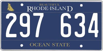 RI license plate 297634