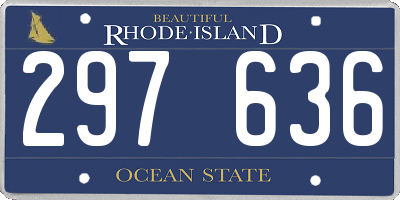 RI license plate 297636