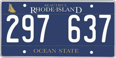 RI license plate 297637