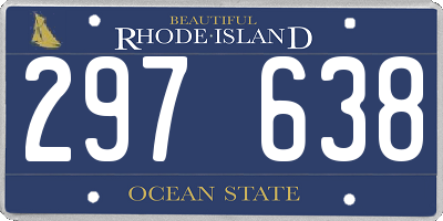 RI license plate 297638