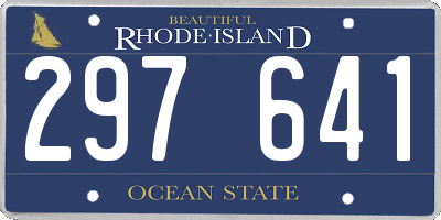 RI license plate 297641
