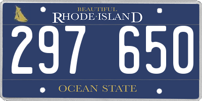 RI license plate 297650