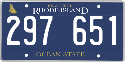 RI license plate 297651