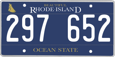 RI license plate 297652