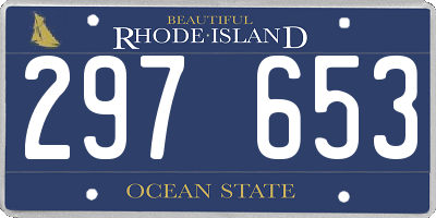 RI license plate 297653