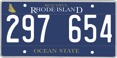 RI license plate 297654