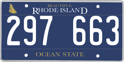 RI license plate 297663