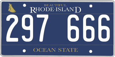 RI license plate 297666