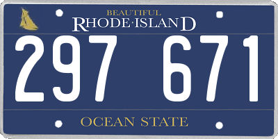 RI license plate 297671