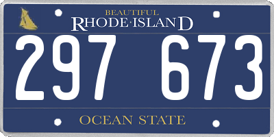 RI license plate 297673