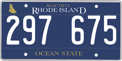 RI license plate 297675