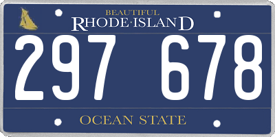 RI license plate 297678