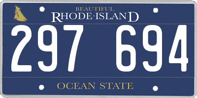 RI license plate 297694