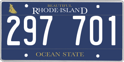 RI license plate 297701