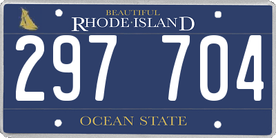 RI license plate 297704