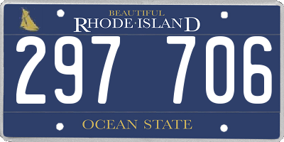 RI license plate 297706