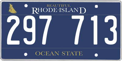 RI license plate 297713