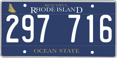 RI license plate 297716