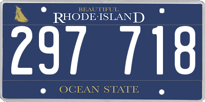 RI license plate 297718