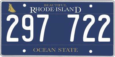 RI license plate 297722