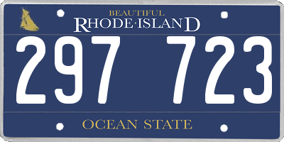 RI license plate 297723