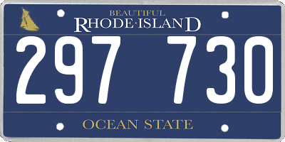 RI license plate 297730