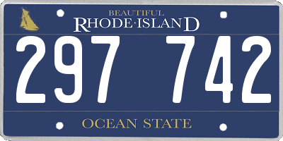 RI license plate 297742