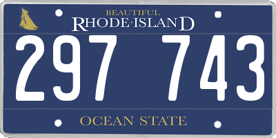 RI license plate 297743