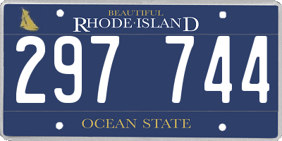RI license plate 297744