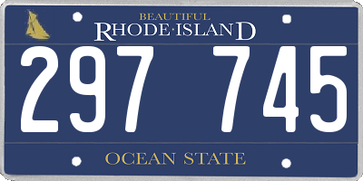 RI license plate 297745
