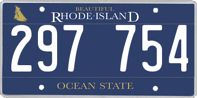 RI license plate 297754
