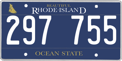 RI license plate 297755