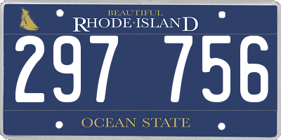 RI license plate 297756