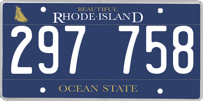 RI license plate 297758