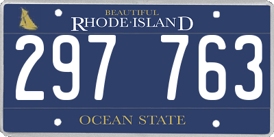 RI license plate 297763