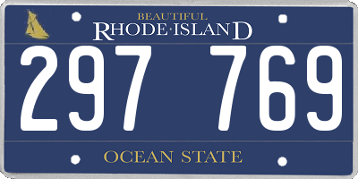RI license plate 297769