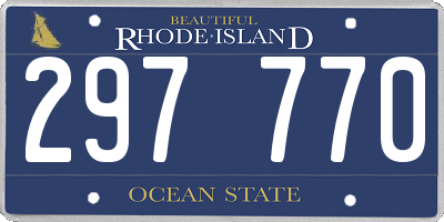 RI license plate 297770