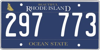 RI license plate 297773