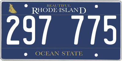 RI license plate 297775