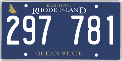 RI license plate 297781