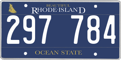 RI license plate 297784