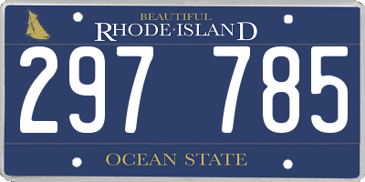 RI license plate 297785
