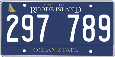 RI license plate 297789