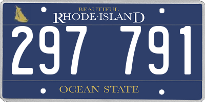 RI license plate 297791