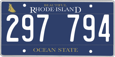 RI license plate 297794