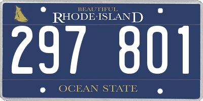 RI license plate 297801