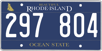 RI license plate 297804