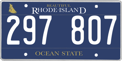 RI license plate 297807