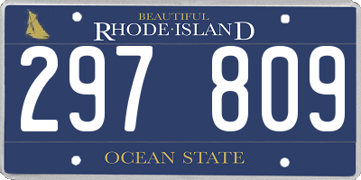 RI license plate 297809